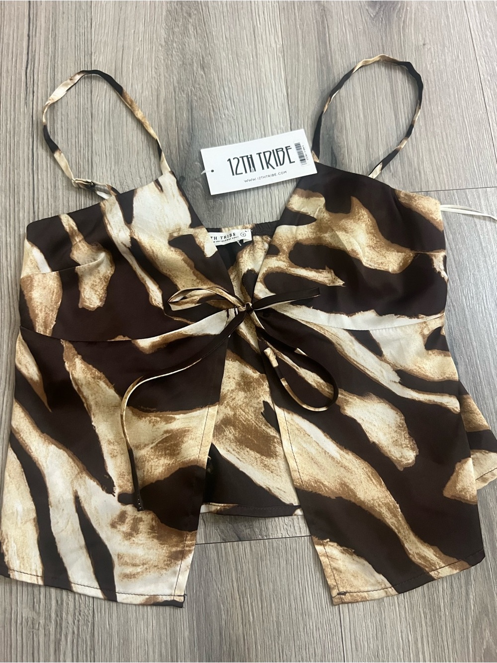 12th tribe Kiki Mocha Zebra Tank - Picture 4 of 4